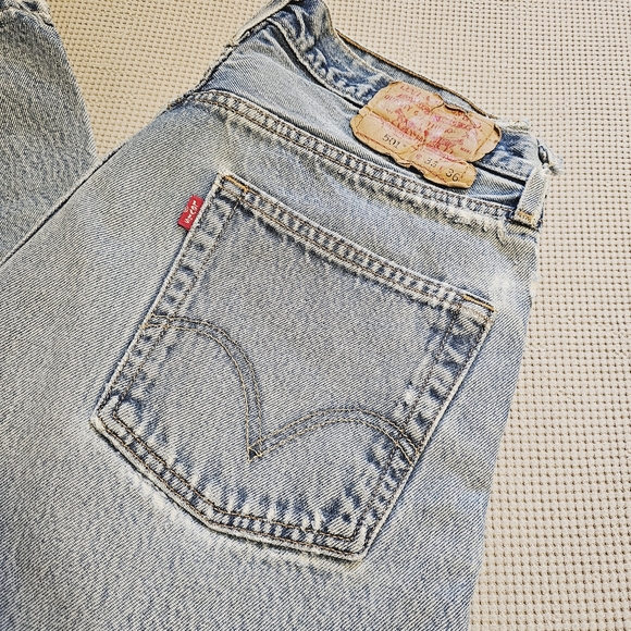 Levis | Worn In Vintage 501 Cotton Straight Leg Jeans Size 33 - Picture 7 of 13
